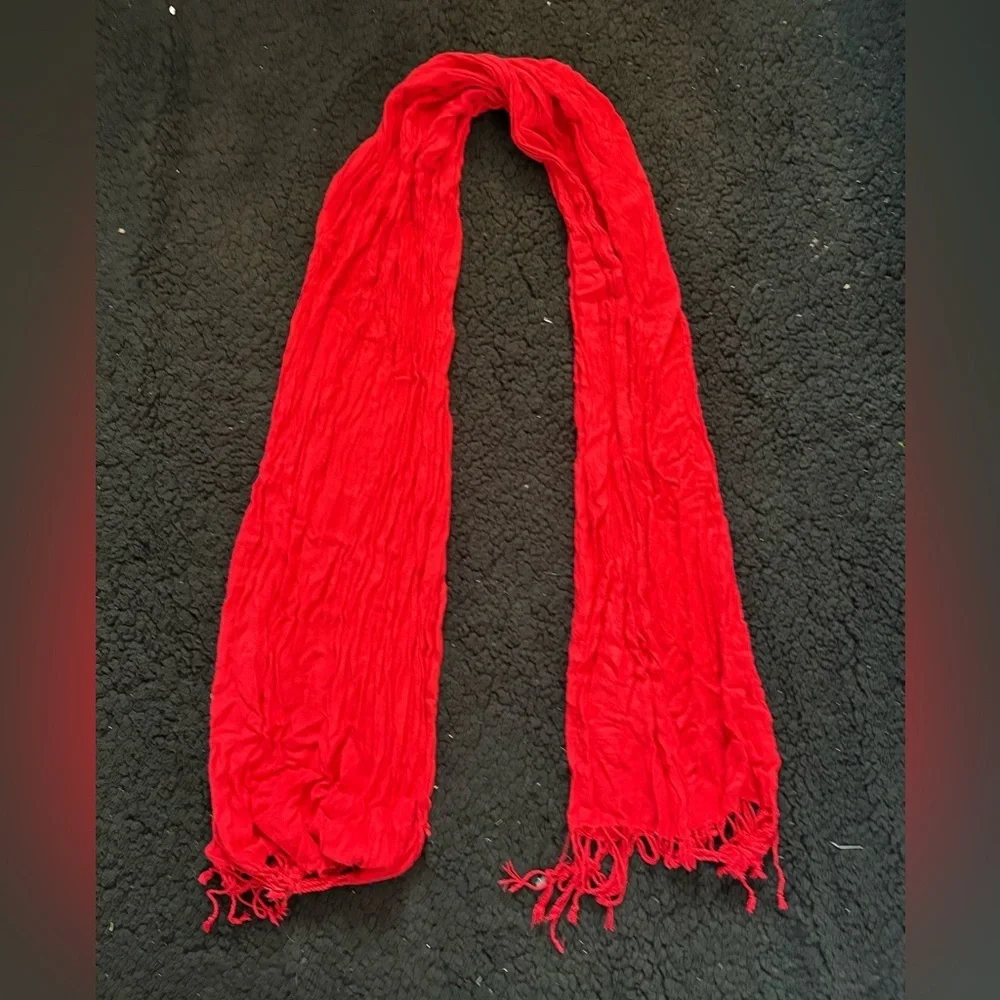 Vibrant Red Women's Scarf